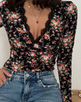 Body Florence - nero floreale - vista 1