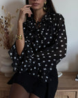 Blusa in Chiffon a Pois