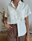 CAMICIA SAGE ECRU'