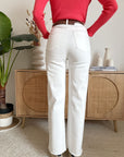 Jeans Bianco Ricamo Fiori