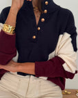 Maglia Judie - blu navy panna bordeaux - vista 2