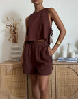 Shorts Nayra Marrone Caldo