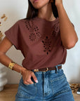 T-SHIRT ARIEL MARRONE