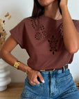 T-SHIRT ARIEL MARRONE