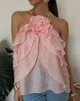 Top Iris Rosa
