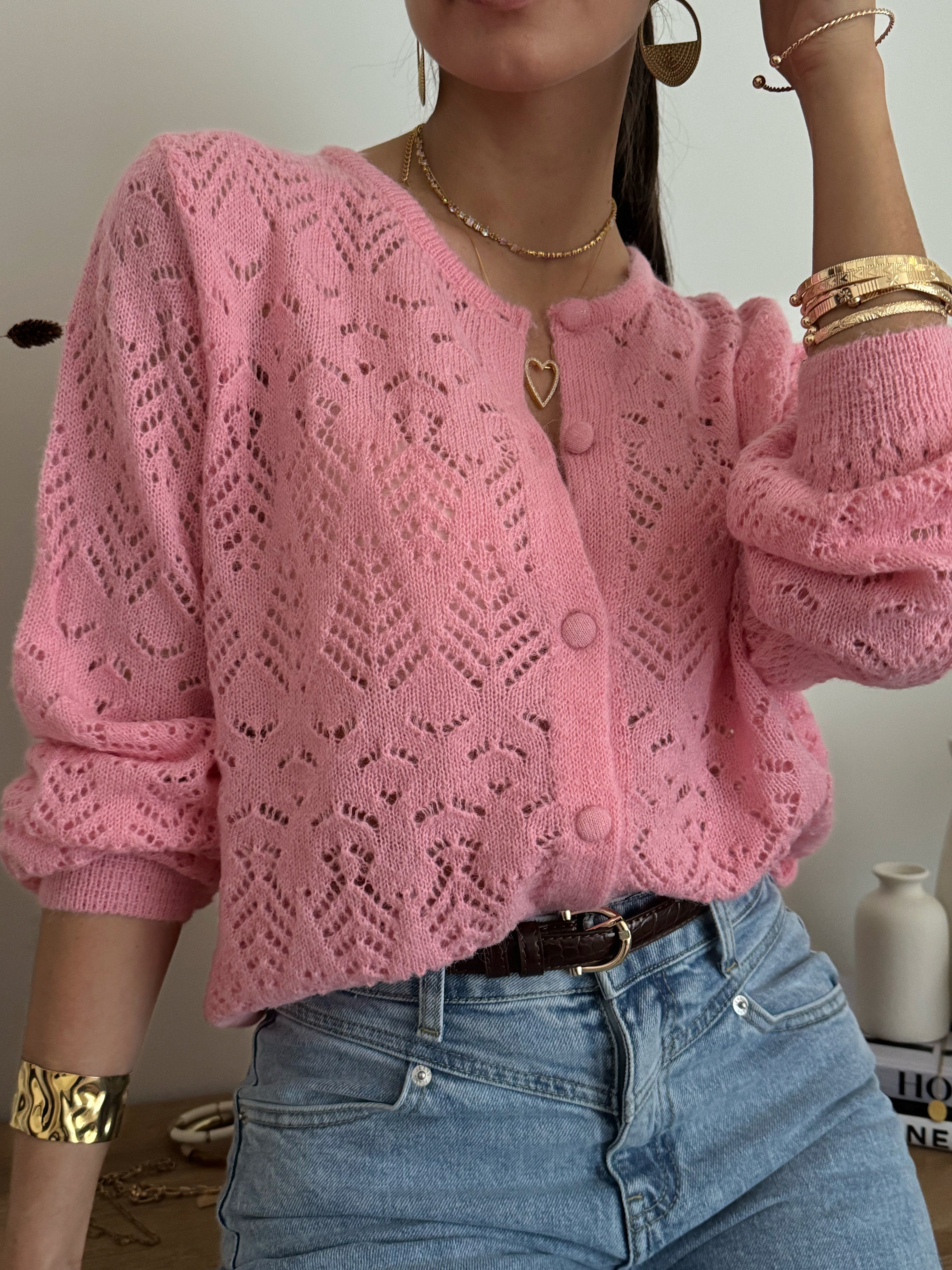 Cardigan Elodie rosa