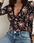 Body Florence - nero floreale - vista 4