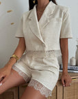 BLAZER CROP MALIKA BEIGE CHIARO