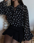 Blusa in Chiffon a Pois