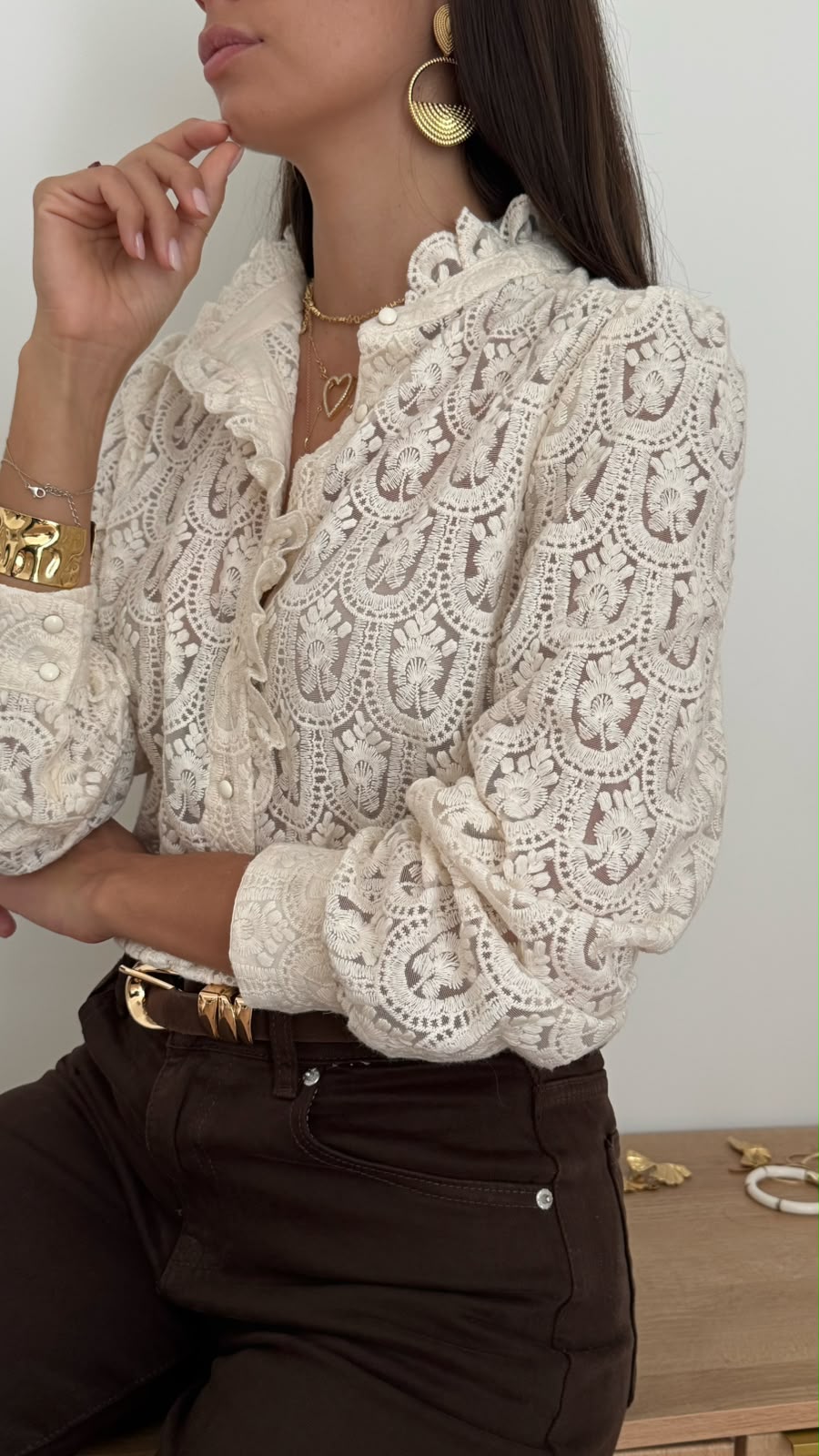 Camicia Noelia - ecrù beige - vista 1