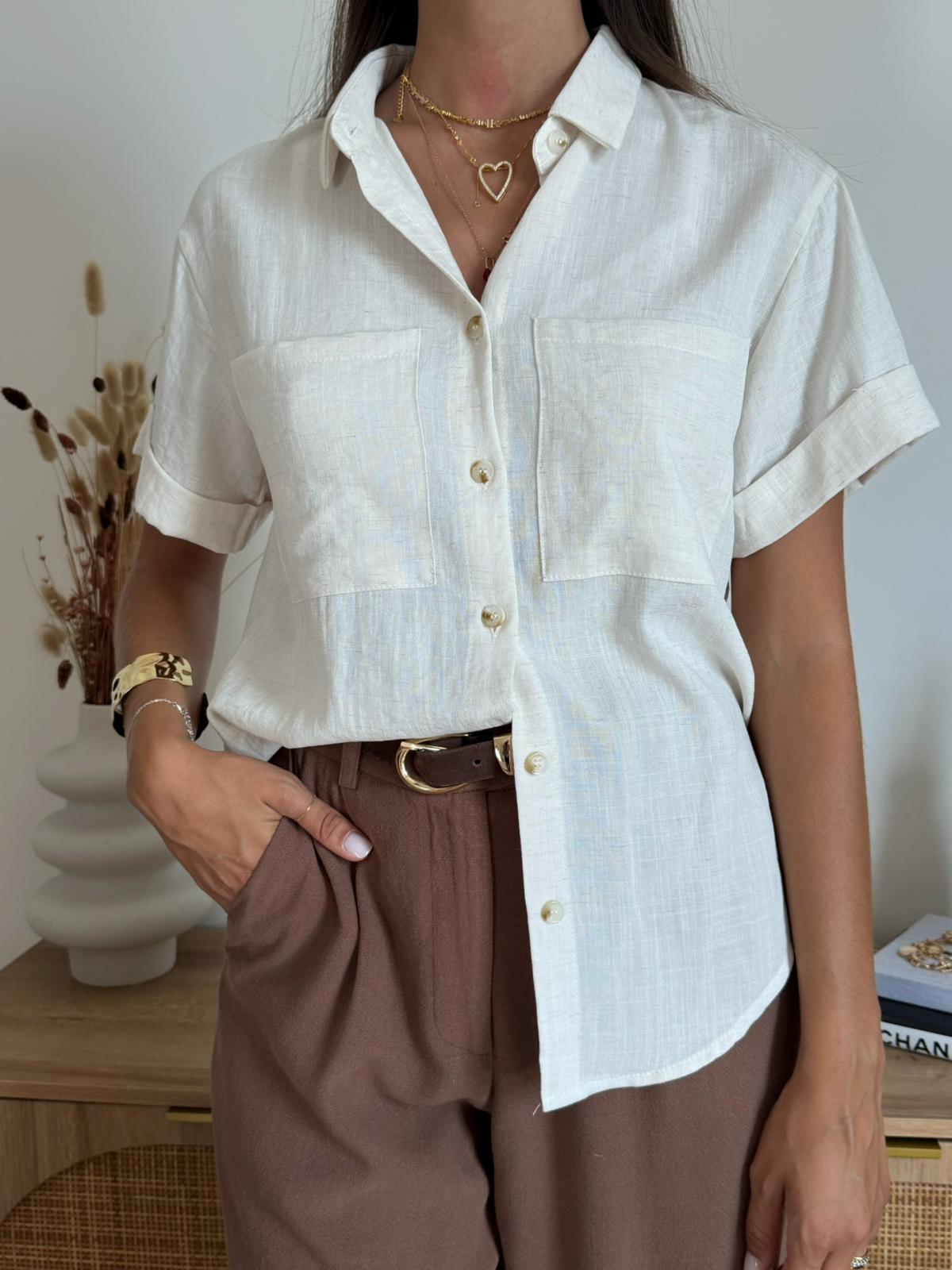 CAMICIA SAGE ECRU'