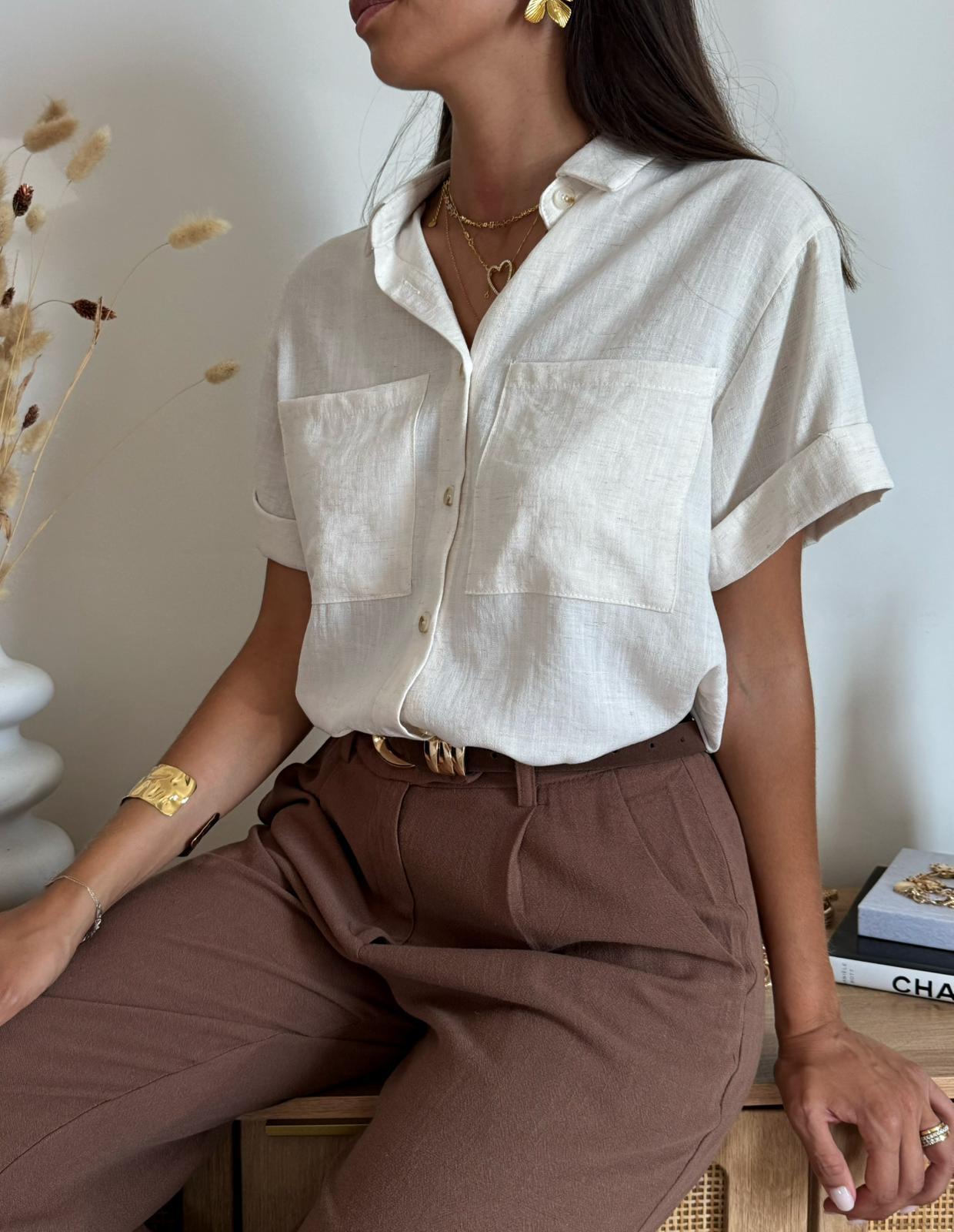 CAMICIA SAGE ECRU'