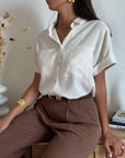 CAMICIA SAGE ECRU'