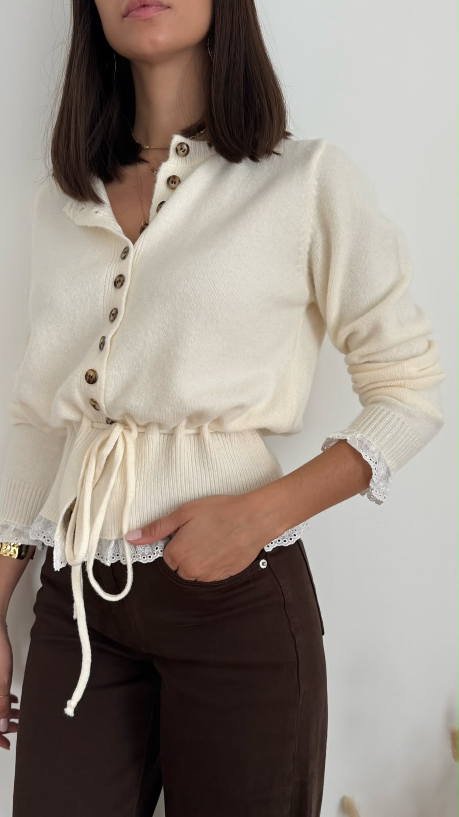 Cardigan Marley - ecrù - vista 2