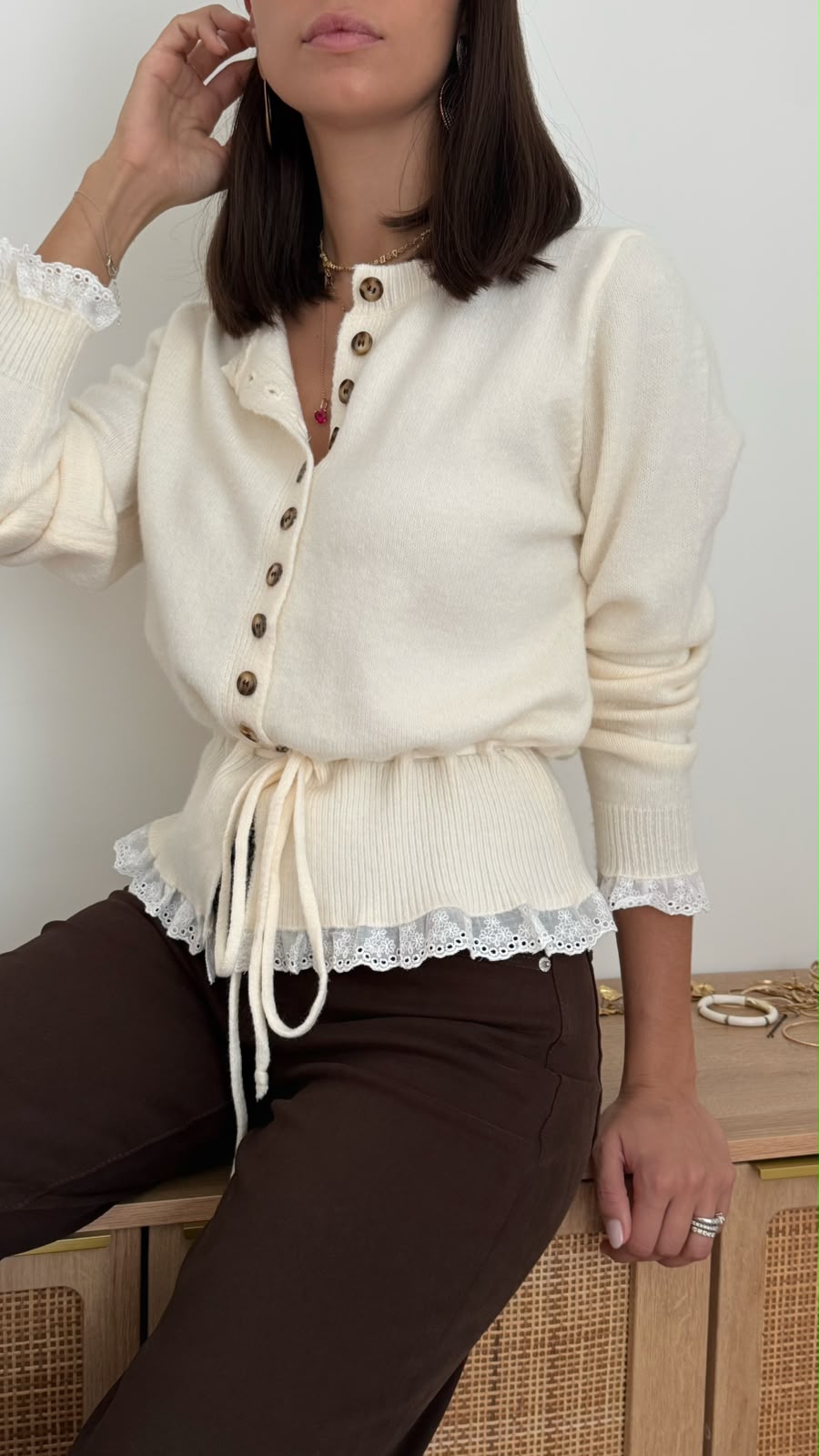 Cardigan Marley - ecrù - vista 5