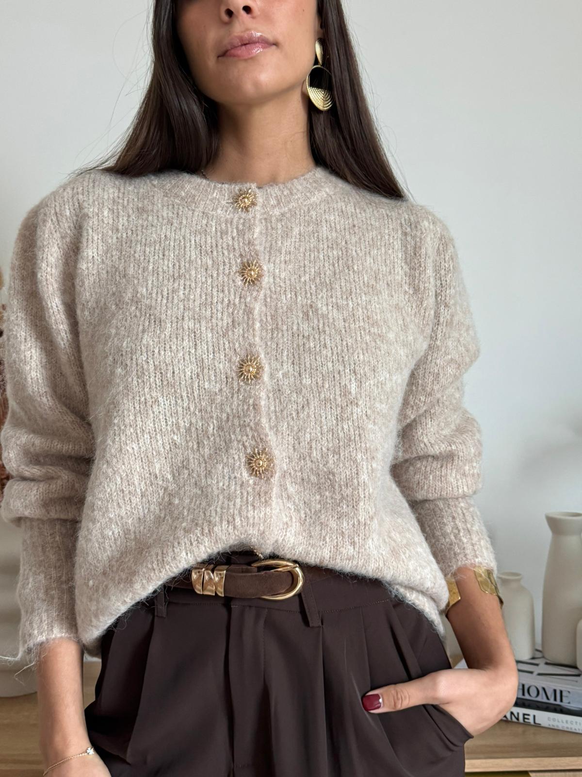 Cardigan Sole Tortora