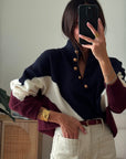 Maglia Judie - blu navy panna bordeaux - vista 3