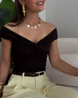 MAGLIA VICTORIA MARRONE