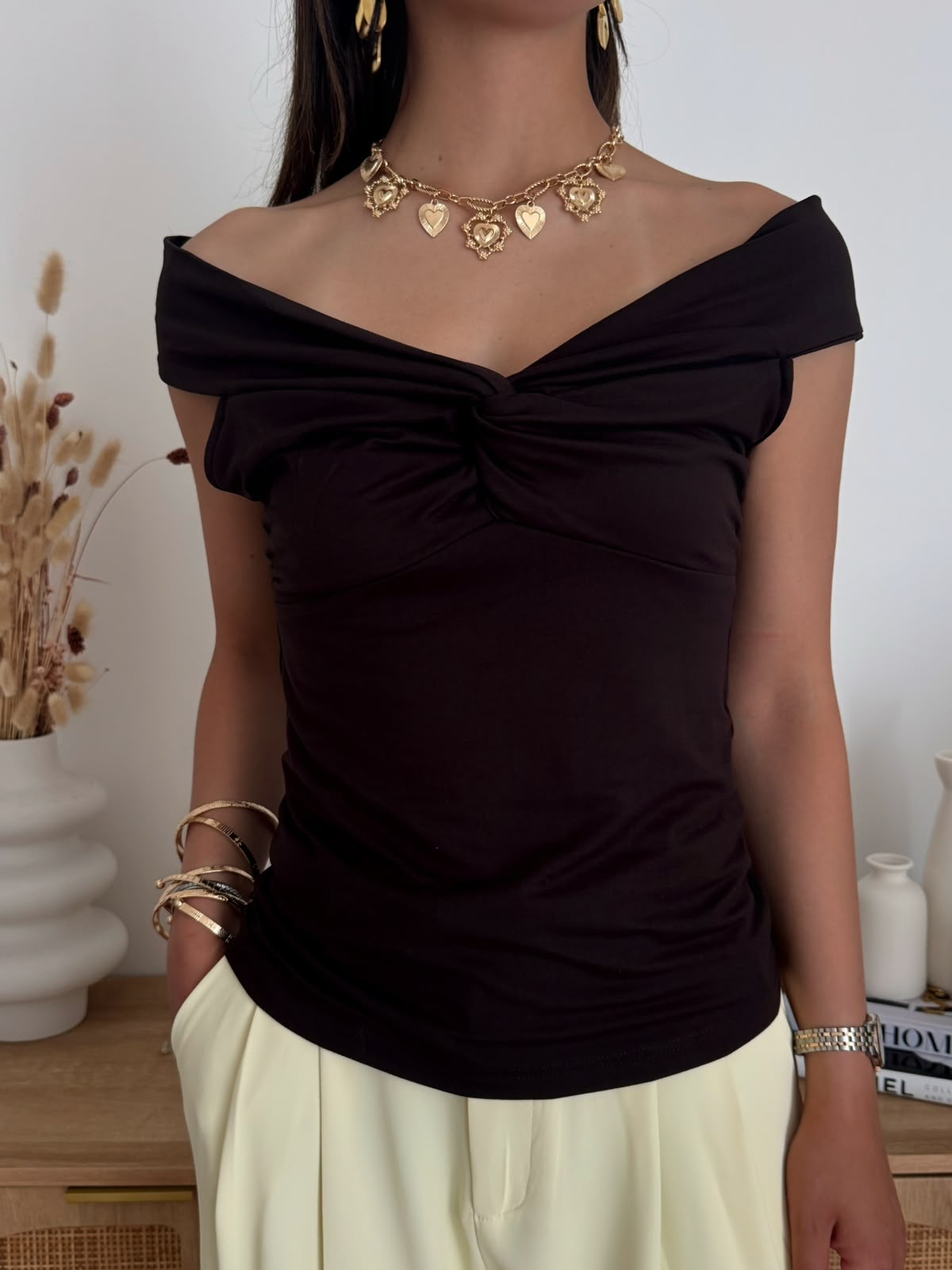 MAGLIA VICTORIA MARRONE