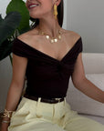 MAGLIA VICTORIA MARRONE