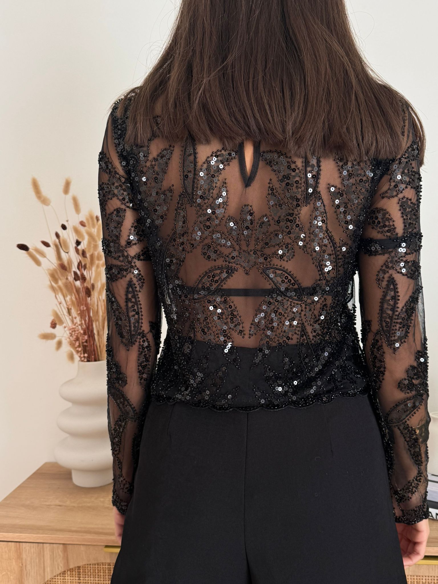 Maglia Cropped Nayla Nera