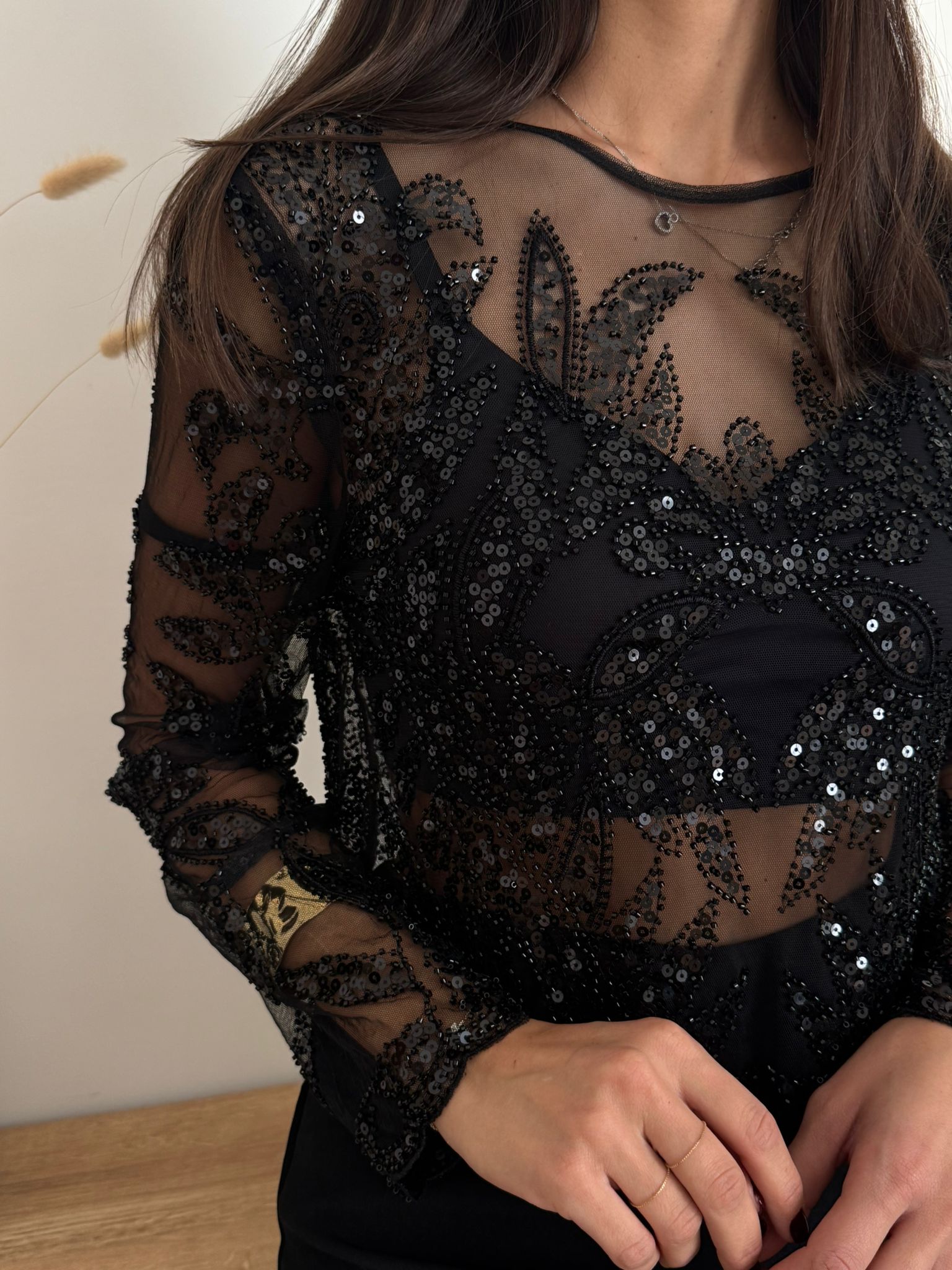 Maglia Cropped Nayla Nera