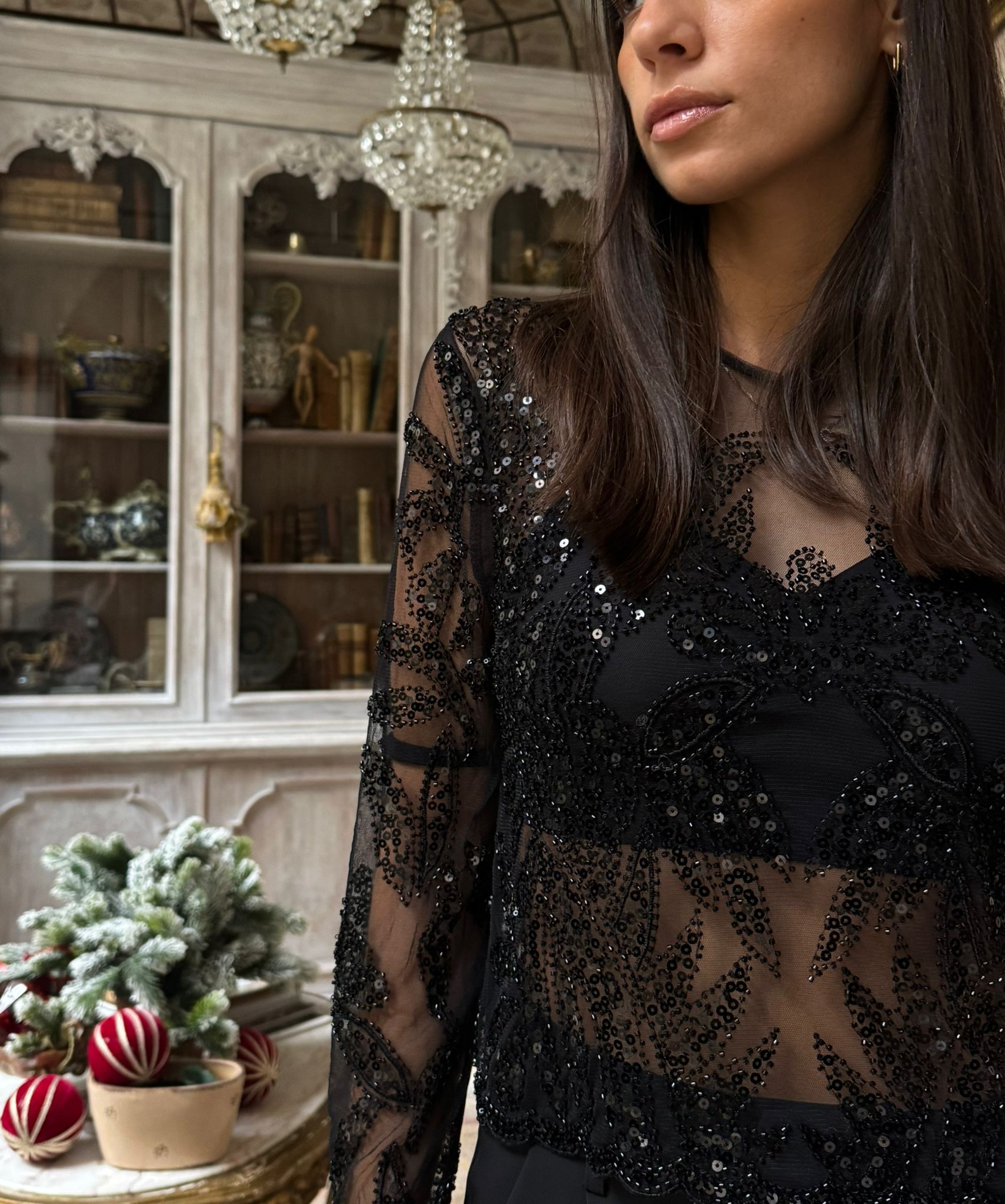 Maglia Cropped Nayla Nera