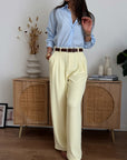 PANTALONE AUDREY GIALLO BURRO