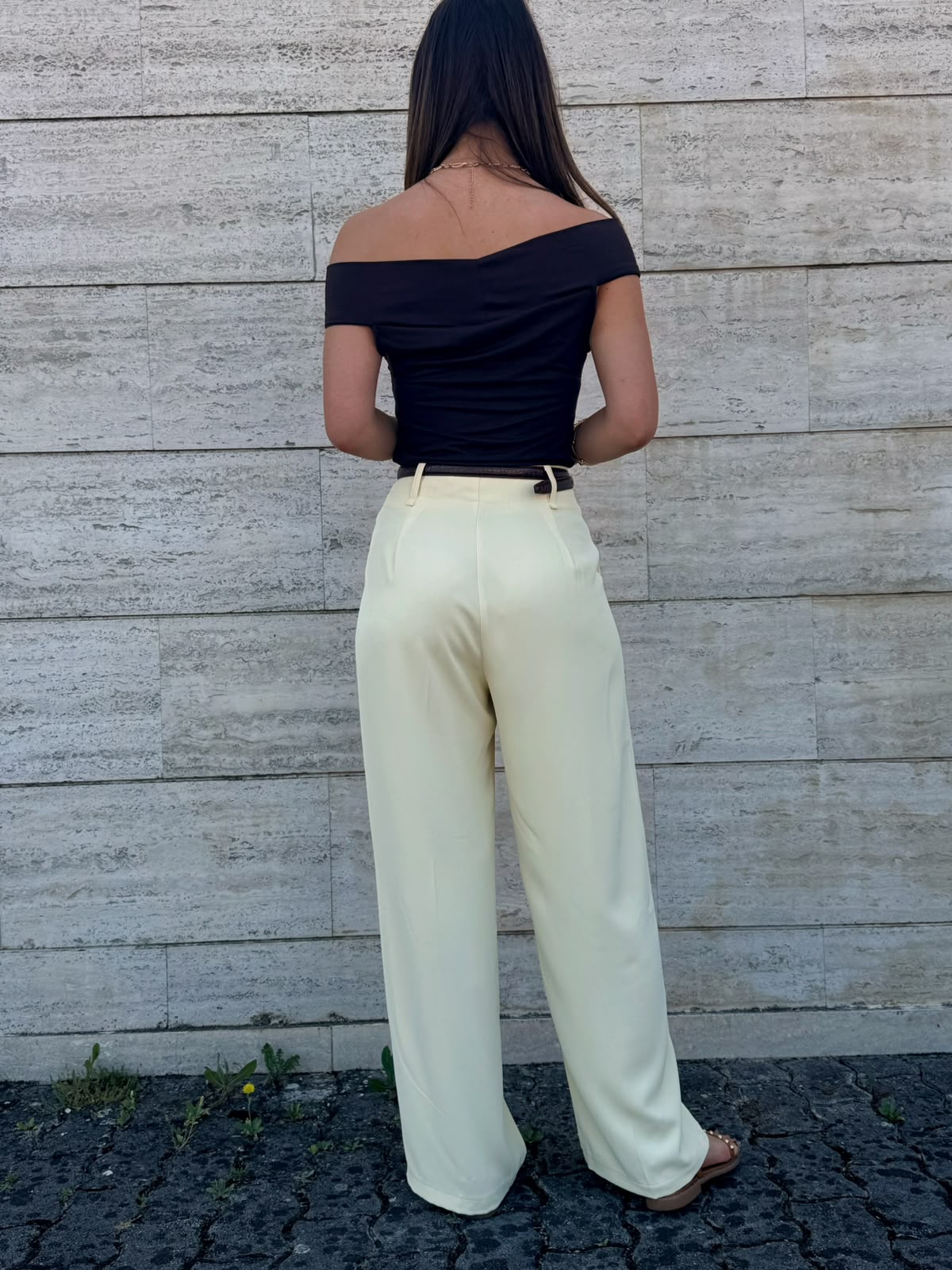 PANTALONE AUDREY GIALLO BURRO