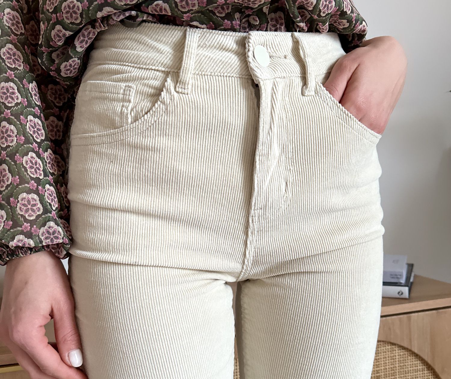 Pantalone Velluto a Costine Beige - Offreverse