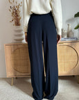 Pantalone Palazzo Blu Navy