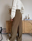 Pantalone Palazzo Verde Khaki