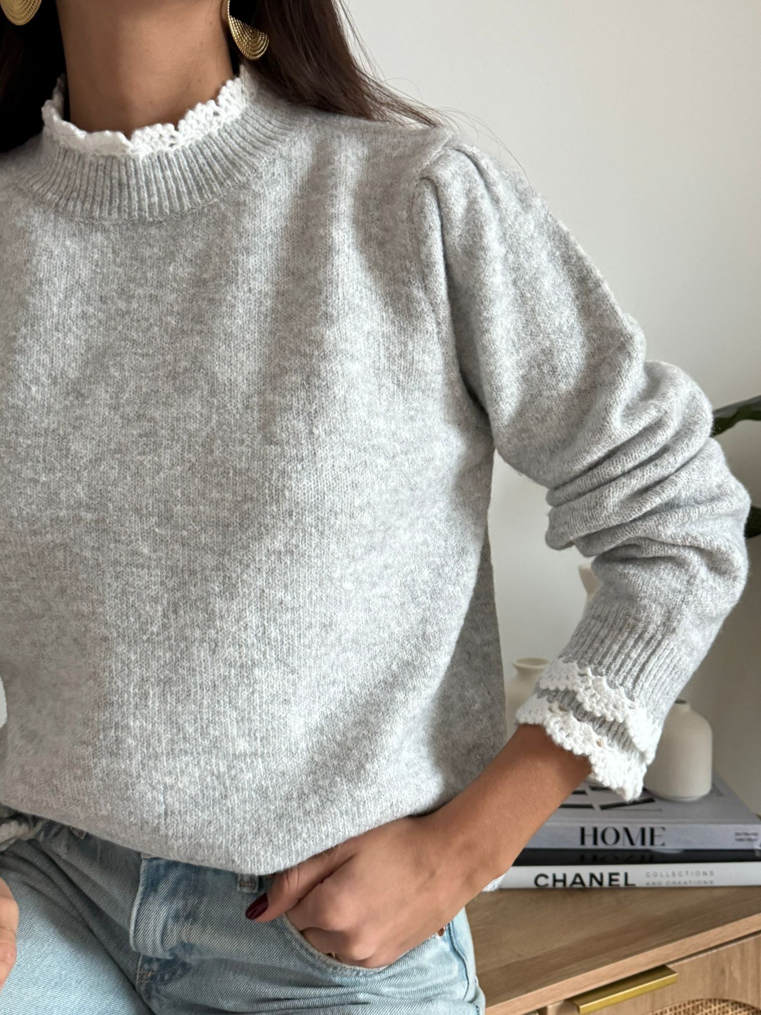 Pull Nolianne Grigio Chiaro