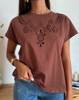 T-SHIRT ARIEL MARRONE