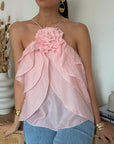 Top Iris Rosa