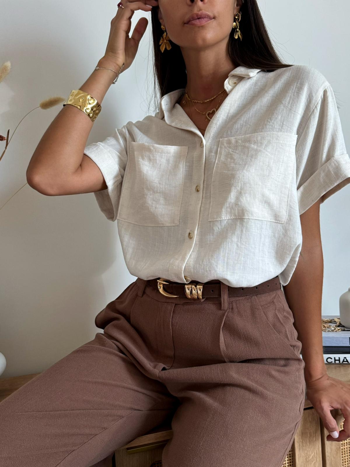 CAMICIA SAGE ECRU'