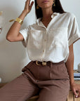 CAMICIA SAGE ECRU'