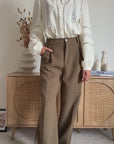 Pantalone Palazzo Verde Khaki