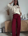 Pantalone Palazzo Rosso Bordeaux